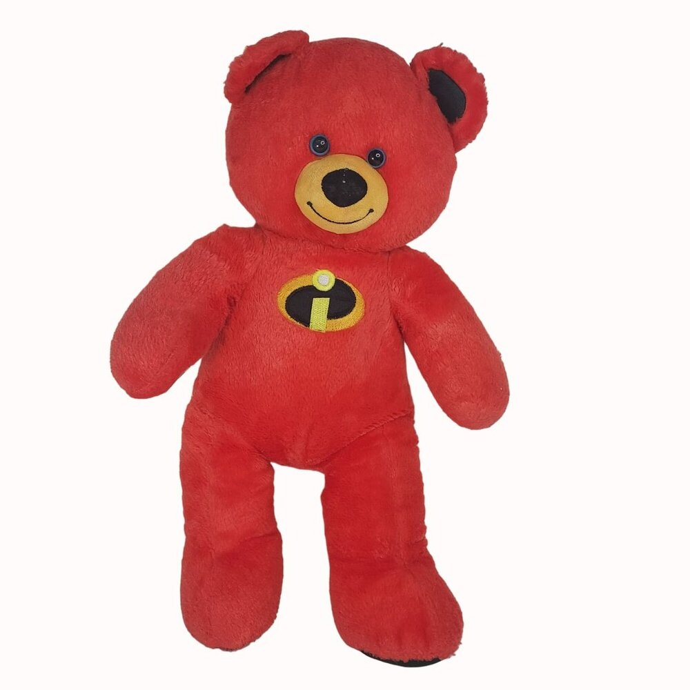Disney Build-A-Bear Workshop The Incredibles 2 Plush Red Teddy Bear 17" 2018
